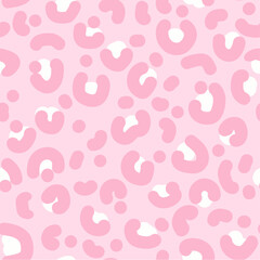 pastel pink cheetah pattern, seamless leopard print