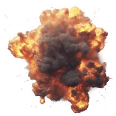 Explosion, white background.