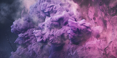 Fototapeta premium Purple Dense Liquid Ink Smoky and Foggy Abstract Background AI Generative