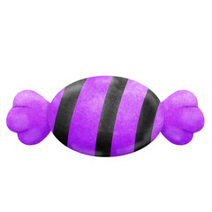 Halloween candy toffee watercolor element illustration