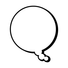 Speech  bubble  icon. Flat  design. Isolated white background