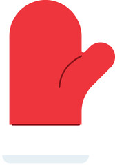Christmas mitten flat icon