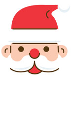 Santa claus christmas flat icon