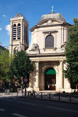 Fototapeta na wymiar Church of Saint-Nicolas-du-Chardonnet in Paris