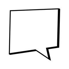 Speech  bubble  icon. Flat  design. Isolated white background