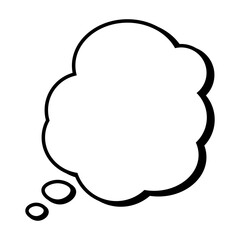 Speech  bubble  icon. Flat  design. Isolated white background
