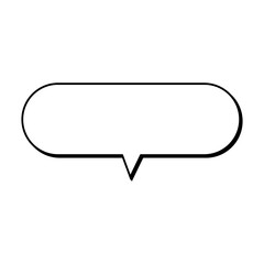 Speech  bubble  icon. Flat  design. Isolated white background