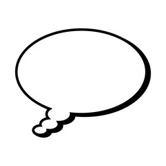 Speech  bubble  icon. Flat  design. Isolated white background