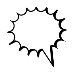 Speech  bubble  icon. Flat  design. Isolated white background