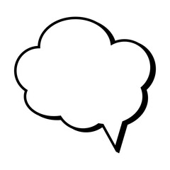 Speech  bubble  icon. Flat  design. Isolated white background