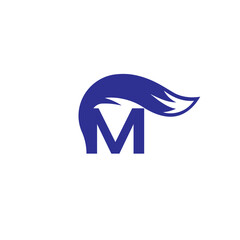  FOX creative modern logo and  M letter logo  simple design with vector graphic.