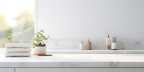 White bathroom interior.