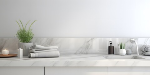 White bathroom interior.