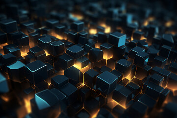 Obraz premium Futuristic Blockchian