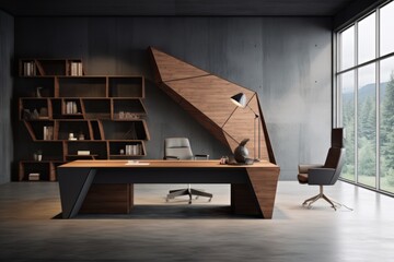 Productivity-Oriented Home Office with L-Shaped Desk - AI Generated