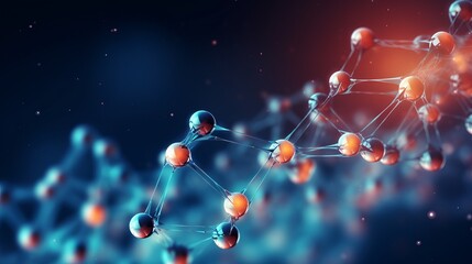 Medical studies of molecular structures. Science in the service of human. Technologies of the future in our life. molecule of medicine model, Generative AI illustration