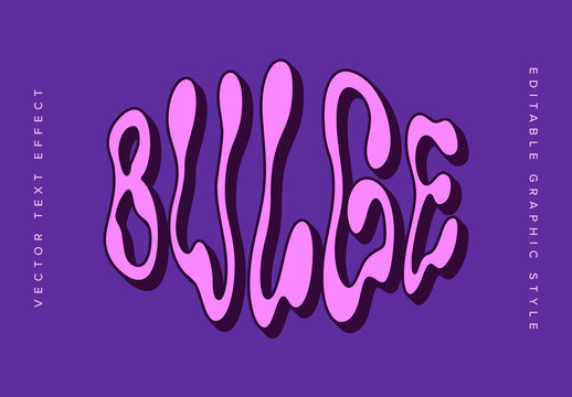 Bold and Warped Text Effect Mockup
