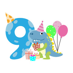 Happy Birthday dinosaur Clipart. party dino