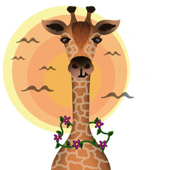 Funny giraffe, Collection Sassy wildlife.