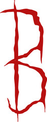 Spooky Font Letter B