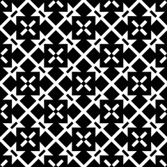 Seamless pattern. Figures ornament.Black and white  pattern for fashion, textile design,  on wall paper, wrapping paper, fabrics and home decor.
