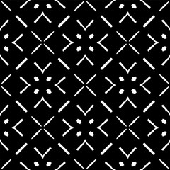 Seamless pattern. Figures ornament.Black and white  pattern for fashion, textile design,  on wall paper, wrapping paper, fabrics and home decor.
