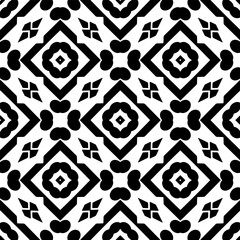 Seamless pattern. Figures ornament.Black and white  pattern for fashion, textile design,  on wall paper, wrapping paper, fabrics and home decor.
