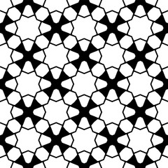 Fototapeta premium Seamless pattern. Figures ornament.Black and white pattern for fashion, textile design, on wall paper, wrapping paper, fabrics and home decor. 