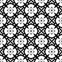 Seamless pattern. Figures ornament.Black and white  pattern for fashion, textile design,  on wall paper, wrapping paper, fabrics and home decor.
