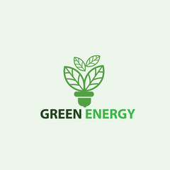 vector green energy logo illustration eps 10
