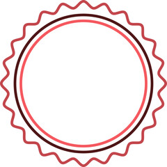 Bold Wavy Circle Badge Label