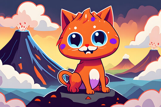volcano moster cat