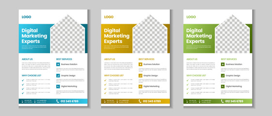 Colorful corporate abstract business flyer collection, corporate poster, flyer bundle, mega set brochure, annual report, proposal, leaflet, company profile, marketing poster and a4 layout with mockup