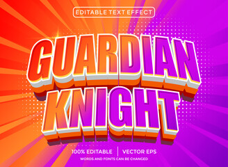 Guardian knight editable text effect