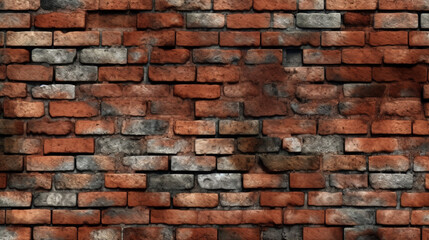 texture of an old damp brick wall. Generative Ai.