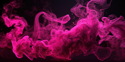 Pink Color Neon Liquid Smoke Very Detailed Abstract Background AI Generative