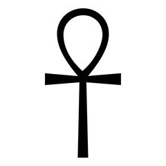 Coptic cross Ankh icon black