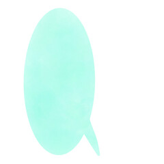 Communication bubble chat watercolor pastel icon element