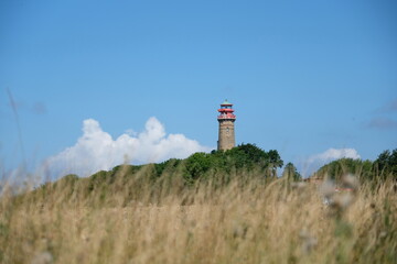 Leuchtturm, Meer, Ostsee, Nordsee, blau, Himmel, Wegweiser, Urlaub, Ferien, Ferienhaus, Ferienwohnung, Hotel, Unterkunft, Verpflegung, einsam, allein, Turm, Leuchte, Landschaft, R&uuml;gen, Kap Arkona, 