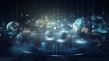 Obraz premium Finance and Money Technology Business Prosperity and Asset Management Background