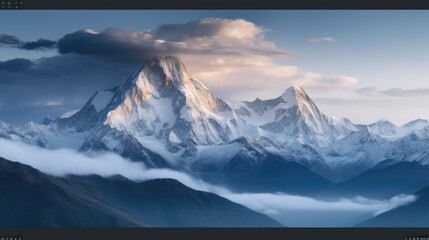 mountain range patchwork peaks generative AI