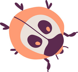 Cute hand drawn beetle. Animals on the farm.
