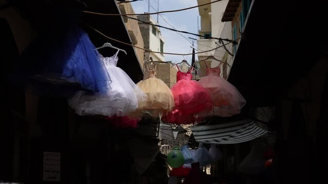 Dresses for sale in the old souk North Governorate Tripoli Lebanon