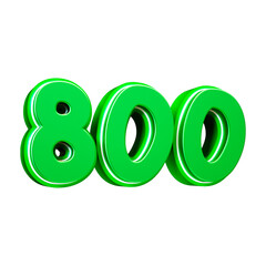 3d render font green style