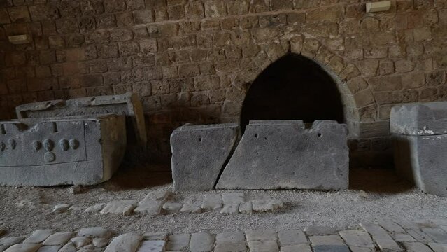 Graves in Citadel of Raymond de Saint Gilles Tripoli Lebanon