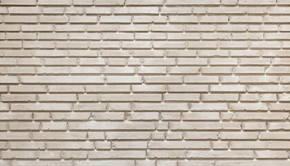 Cream and white brick wall texture background. Brickwork and stonework flooring interior rock old pattern design.