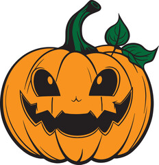 Scary halloween pumpkin, Halloween pumpkins, Vector illustration, SVG