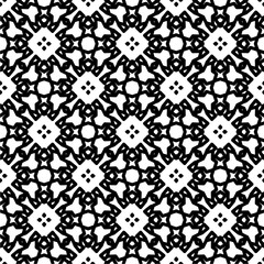 Black and white  pattern . Figures ornament.Seamless pattern for fashion, textile design,  on wall paper, wrapping paper, fabrics and home decor.