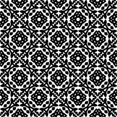 Black and white  pattern . Figures ornament.Seamless pattern for fashion, textile design,  on wall paper, wrapping paper, fabrics and home decor.