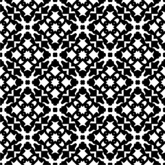 Black and white  pattern . Figures ornament.Seamless pattern for fashion, textile design,  on wall paper, wrapping paper, fabrics and home decor.